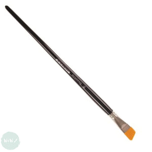 GOLDEN SYNTHETIC BRUSH - Long Handle - ANGLE FLAT – SIZE 18