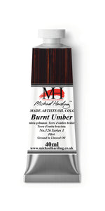 Michael Harding Handmade Oil 40ml tube-	Burnt Umber 40ml (series 1)