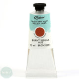 BLOCK PRINTING COLOUR - Oil Based - Cranfield - CALIGO SAFEWASH RELIEF INK - 75ml -  Burnt Sienna Hue