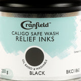 BLOCK PRINTING COLOUR - Oil Based - Cranfield - CALIGO SAFEWASH RELIEF INK - 250ml -  Black