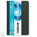 Watercolour Paper - Hardback TRAVEL JOURNAL - CANS0N - Graduate - 250gsm - LIGHT GRAIN - 14 x 21.6 cm PORTRAIT