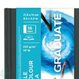 Watercolour Paper - Hardback TRAVEL JOURNAL - CANS0N - Graduate - 250gsm - LIGHT GRAIN - 14 x 21.6 cm LANDSCAPE