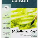 WATERCOLOUR PAPER PAD -  CANSON - Moulin du Roy - 300gsm (140lb) - COLD PRESSED Surface -  A4