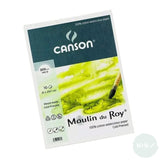 WATERCOLOUR PAPER PAD -  CANSON - Moulin du Roy - 300gsm (140lb) - COLD PRESSED Surface -  A4