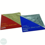 Gilding - Imitation Leaf- SILVER - 14cm SQUARE - 25 sheet pack