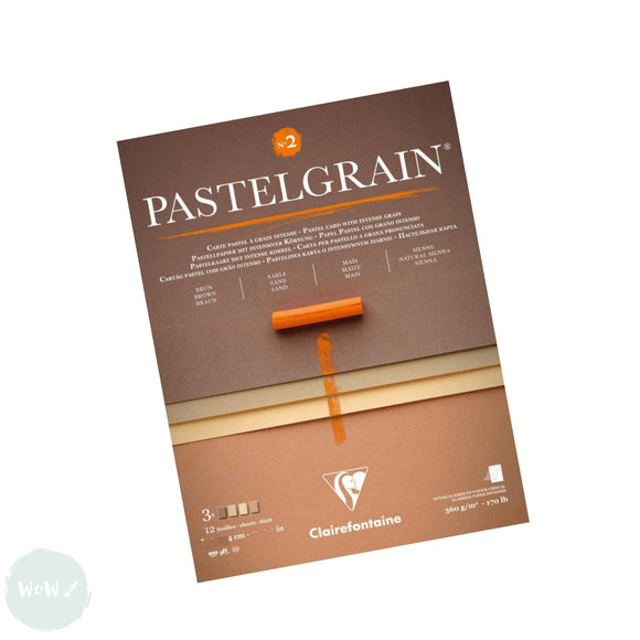 PASTEL SURFACE - Clairefontaine - PASTELGRAIN - PAD - 360gsm - 24 x 30 cm  - No. 2 - ASSORTED