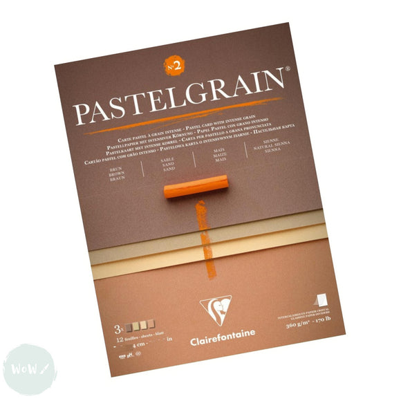 PASTEL SURFACE - Clairefontaine - PASTELGRAIN - PAD - 360gsm - 30 x 40 cm - No. 2 - ASSORTED