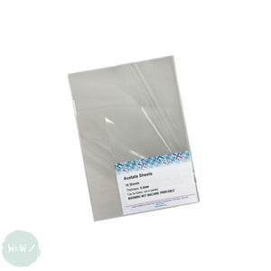Acetate- CLEAR - 0.2mm thick - 10 sheets - A4