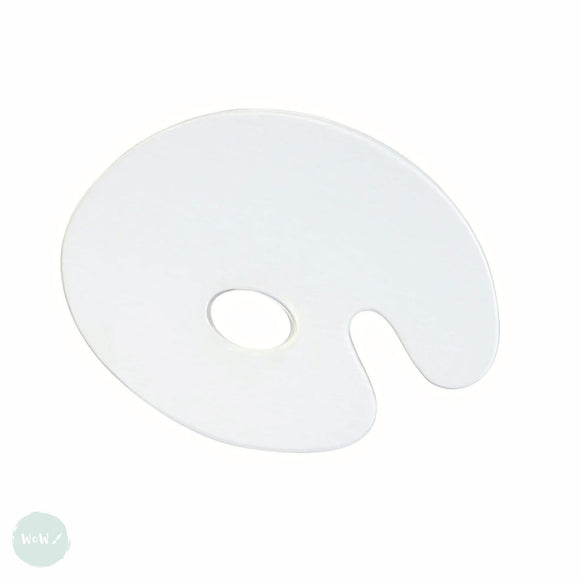 Plastic Palette- Clear PLEXIGLASS Oval Flat Palette- Large 28 x 36cm
