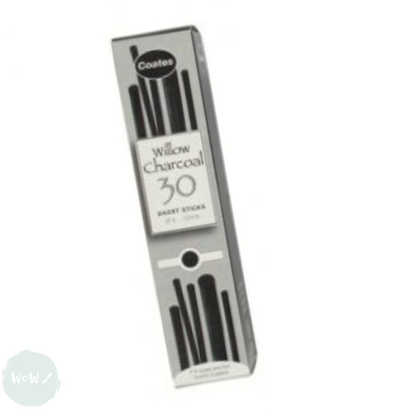 Willow Charcoal - COATES - 30 Short Stick (Assorted) Pack