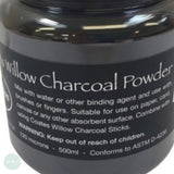 Willow Charcoal – Coates - POWDER - 500ml Jar