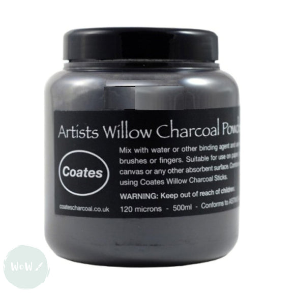 Willow Charcoal – Coates - POWDER - 500ml Jar