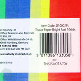 Tissue Paper - CRAFTERS - BRIGHT - 10 sheets