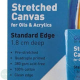 Artists Stretched Canvas - STANDARD Depth - WHITE PRIMED Cotton - SINGLE  - 350 gsm - 30 x 60 cm (approx. 12 x 24")