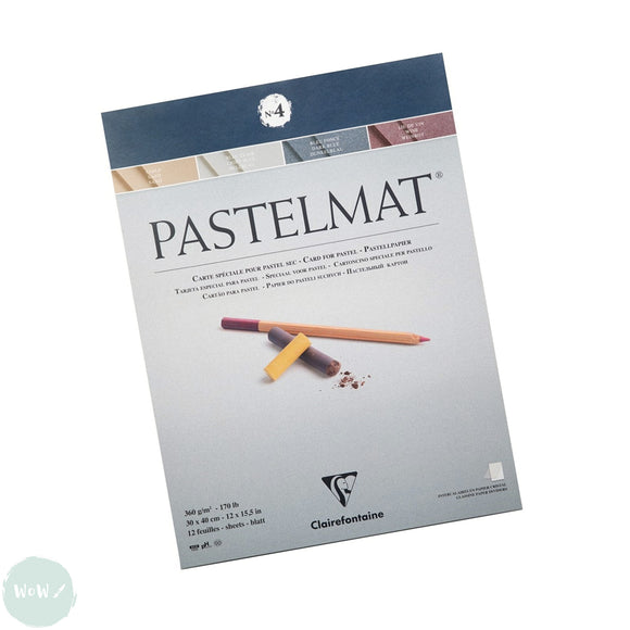Clairefontaine PASTELMAT PAD 360gsm -  24 x 30 cm (approx. 9.5 x 12