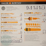 BRUSH SET - Daler Rowney - SIMPLY - 10 Assorted Synthetic ACRYLIC - Zip Case