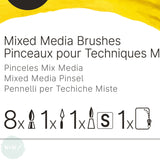 BRUSH SET - Daler Rowney - SIMPLY - 10 Assorted MIXED MEDIA BRUSH CASE