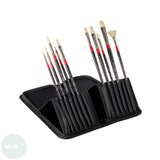 BRUSH SET - Daler Rowney - GEORGIAN –  SABLE & BRISTLE - Oil Brush Fine Art Collection  - Easel Zip case 10 Assorted