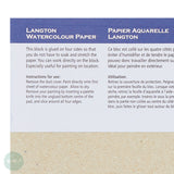 Watercolour Paper - BLOCK - Daler Rowney - LANGTON - COLD PRESSED (NOT) Surface 140lb  12 x 9"