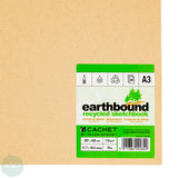 Hardback square bound sketchbook - coloured paper - Daler Rowney - Cachet EARTHBOUND  - TAN -  A3