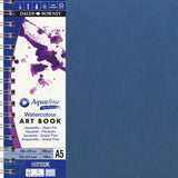 WATERCOLOUR PAPER - Hardback Book - SPIRAL BOUND - Daler Rowney - AQUAFINE Texture - 300gsm - 20 sheets - NOT surface - ROYAL BLUE COVER - A5 PORTRAIT