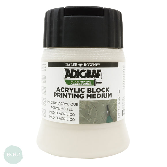 BLOCK / LINO PRINTING – MEDIUM - Acrylic Paint Converter - Daler Rowney ADIGRAF - 250ml