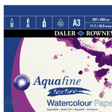 WATERCOLOUR PAPER PAD - Daler Rowney - AQUAFINE - JUMBO - 50 sheets - 300gsm - Texture Surface - A3