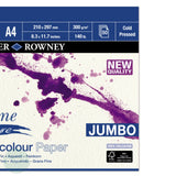 WATERCOLOUR PAPER PAD - Daler Rowney - AQUAFINE - JUMBO - 50 sheets - 300gsm - Texture Surface - A4