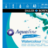 WATERCOLOUR PAPER PAD - Daler Rowney - AQUAFINE - JUMBO - SMOOTH Surface - A3