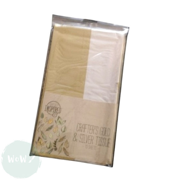 Tissue Paper - CRAFTERS - Gold & Silver - 10 sheets