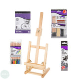 Sketching Set- Daler Rowney SIMPLY - CREATIVE EASEL 63 Piece SET