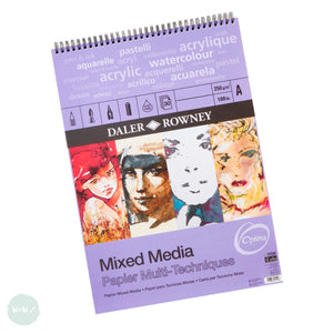 SPIRAL BOUND PAPER PAD - Mixed Media – Daler Rowney OPTIMA – 250gsm – A2