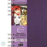 Hard Back Sketchbook - SPIRAL BOUND – Daler Rowney - OPTIMA Mixed Media Paper 250gsm – AMETHYST Cover – A4