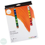 Acrylic Paint Set- Daler Rowney - SIMPLY - 24 Assorted 12ml tubes