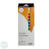 Acrylic Paint Set- Daler Rowney Simply Acrylic 12 Assorted 12ml tubes
