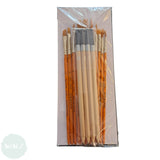 BRUSH SET - Daler Rowney - SIMPLY - 10 Assorted Synthetic ACRYLIC - PLUS 4 GRAPHITE PENCILS