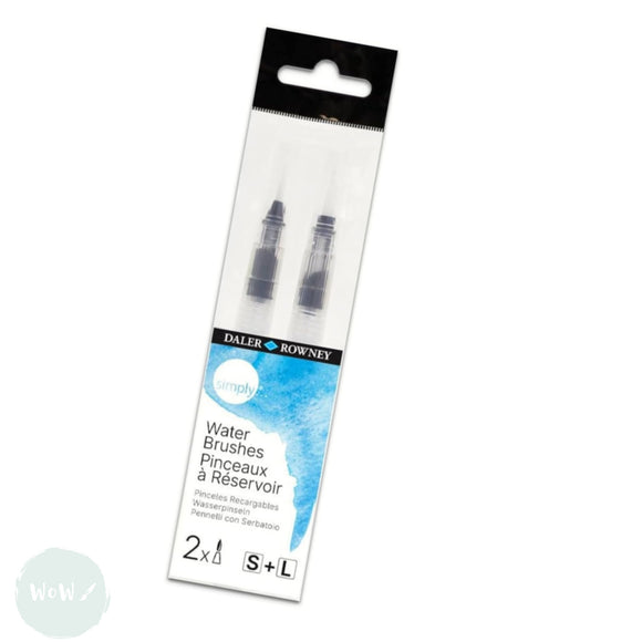 Water Brush Pen SET - Daler Rowney SIMPLY - Twin Pack - Small & Large