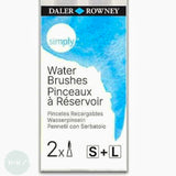 Water Brush Pen SET - Daler Rowney SIMPLY - Twin Pack - Small & Large