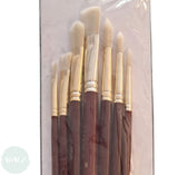 BRUSH SET - Daler Rowney - SIMPLY - 7 Assorted Synthetic OIL - PLUS 4 GRAPHITE PENCILS
