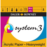 ACRYLIC PAPER PAD - Daler Rowney -  System3 Heavyweight - 360gsm  A3