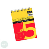 CARTRIDGE PAPER PAD - Spiral Bound - Daler Rowney - RED & YELLOW  - 150gsm White -A5