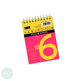 CARTRIDGE PAPER PAD - Spiral Bound - Daler Rowney - RED & YELLOW  - 150gsm White -A6