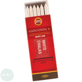 MECHANICAL CLUTCH PENCIL - 5.6mm - LEADS - Koh-i-noor Gioconda White Chalk Leads