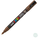 Paint Marker - POSCA -  PC-3M – SINGLE - Fine Bullet Tip -	Brown