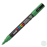 Paint Marker - POSCA -  PC-3M – SINGLE - Fine Bullet Tip -	Green