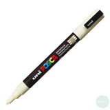 Paint Marker - POSCA -  PC-3M – SINGLE - Fine Bullet Tip -	Ivory