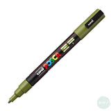 Paint Marker - POSCA -  PC-3M – SINGLE - Fine Bullet Tip - Khaki green