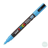 Paint Marker - POSCA -  PC-3M – SINGLE - Fine Bullet Tip -	Light Blue