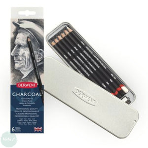 Derwent Charcoal Pencils Tin of 6