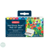Watercolour Paint Sets - Derwent - INKTENSE - Paint Pan Set & Waterbrush Pen - PALETTE No.2